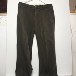 Army green pants. Stripped.